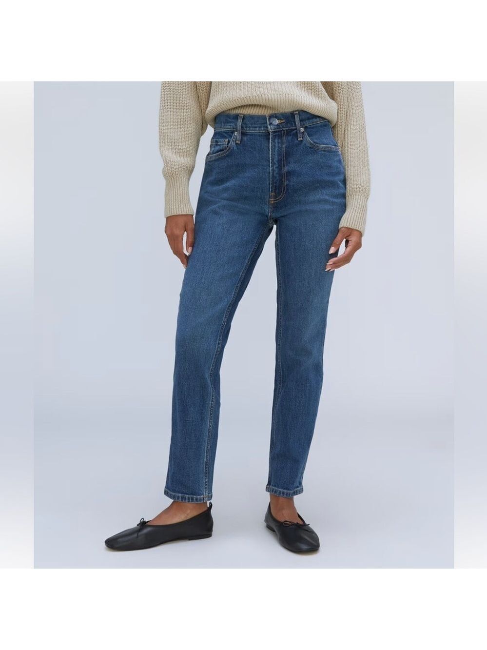 Everlane The Original Cheeky High Rise Straight Leg Jeans Brand New Sz 26 Crop